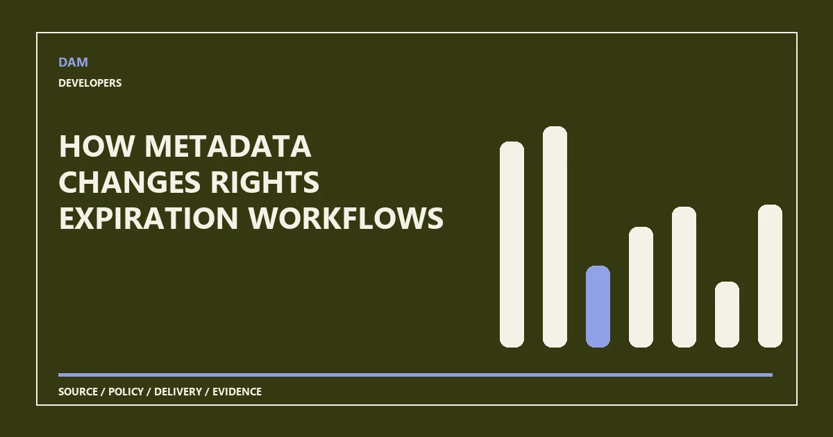 System diagram for how metadata changes rights expiration workflows