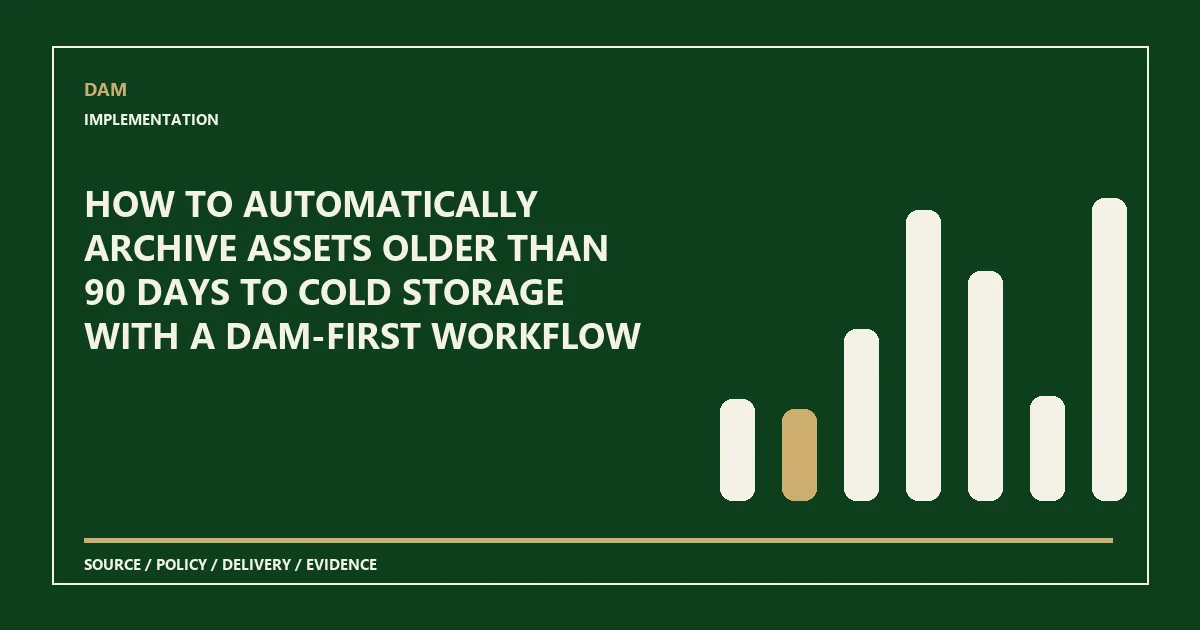 How to automatically archive assets older than 90 days to cold storage with a DAM-first workflow