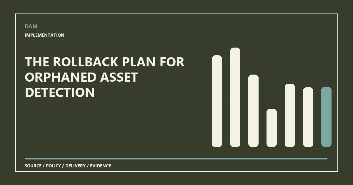 The rollback plan for orphaned asset detection
